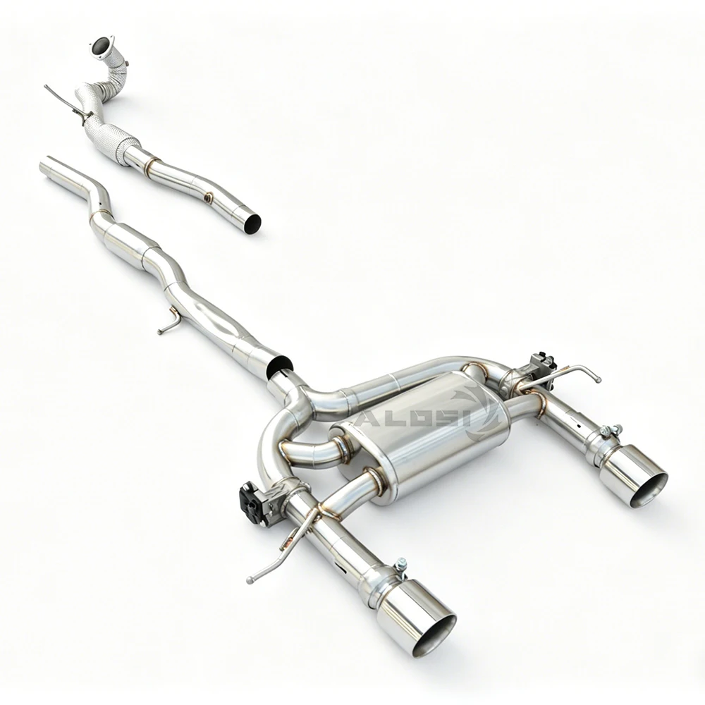 

Высокопроизводительная выхлопная система (cat-back) и даунпайп из нержавеющей стали с теплозащитным экраном для Audi TT MK1 1.8T 1998-2006 и A3 MK1 1.8T 1996-2003.