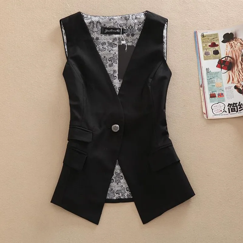

loose Womens Vests new spring and autumn OL pocket long vest