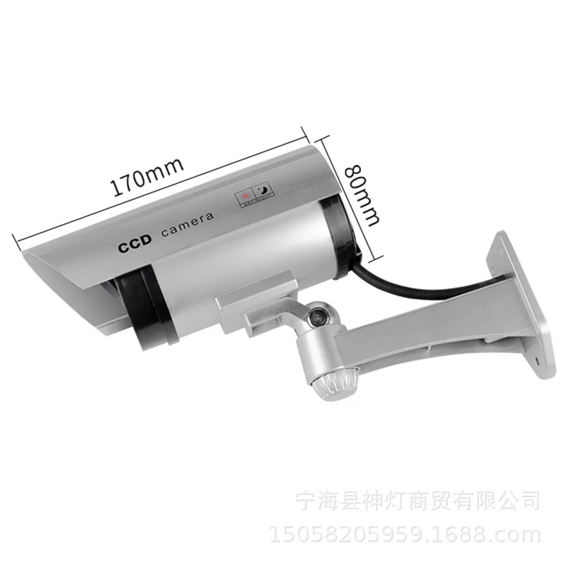 Fake Surveillance Fake Camera Gun Type with Light Flashing Simulation Camera Virtual Camera