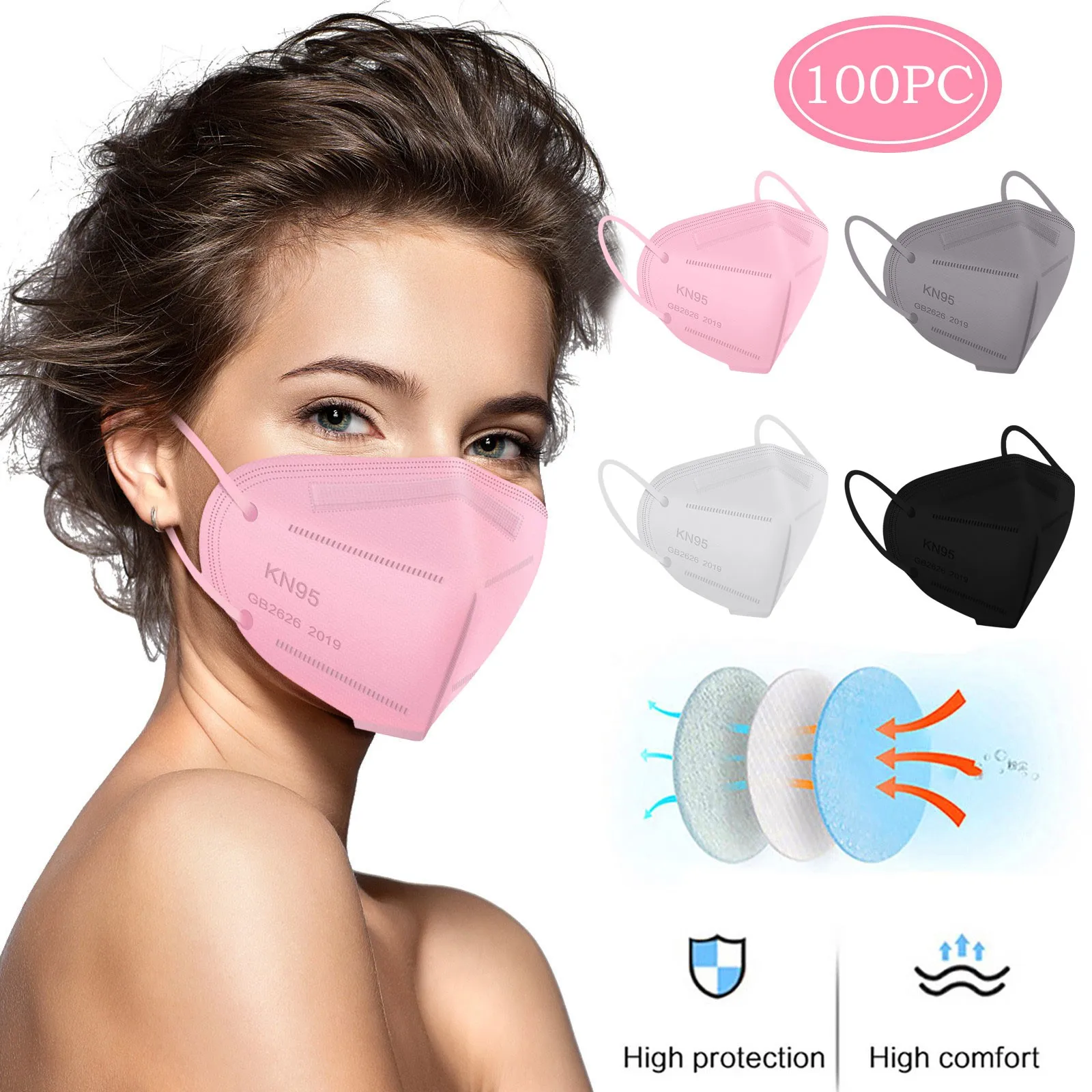 High Protection Face Mask Trending 100pcs Bestseller Multi Color Respirator Top Seller Comfortable Dust Filter Mouth Cover T1