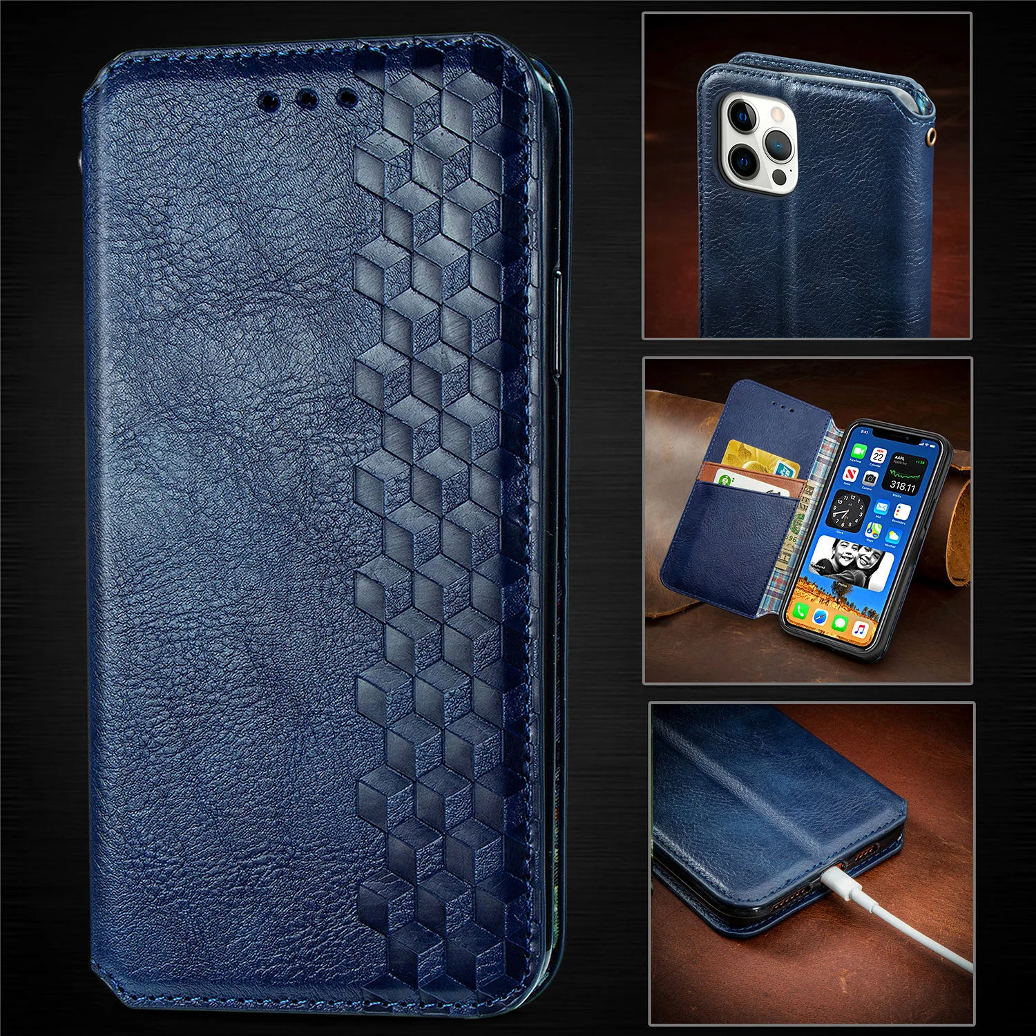 Magnetic Flip Case For ViVO X100 X90 Pro Plus X80 Lite X70 X60 Retro Leather 2 Card Slots Shockproof Wallet Phone Cover Funda