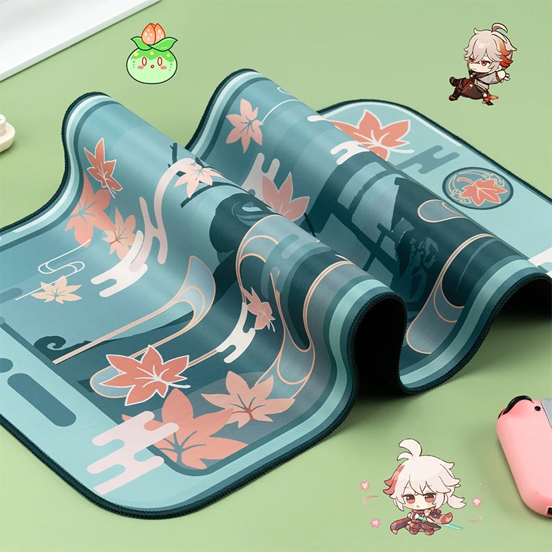 Extra Grote Kawaii Gaming Muismat Genshin Impact Thema Xxl Bureaumat Waterdichte Antislip Laptop Bureauaccessoires