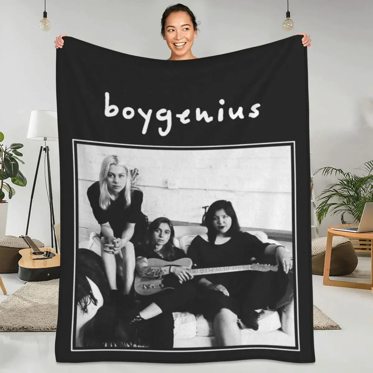 Boygenius American Supergroup Soft Durable Blanket Music Album Camping Throw Blanket Autumn Flannel Bedspread Sofa Bed Cover