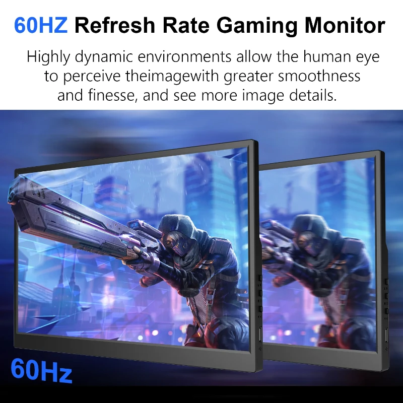 Touch Screen Portable 2K Portable Monitor 16Inch FHD IPS HDMI Type-C External Second Display for Laptop Phone PC XBox PS4 TV Box