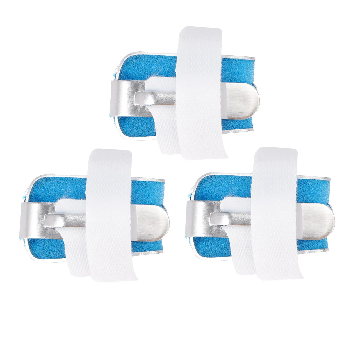 

Набор из 3-х защитных фиксаторов для пальцев: бандаж для облегчения боли, выпрямления и иммобилизации при переломах, растяжениях и травмах пальцев