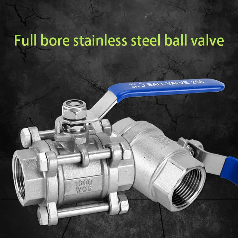 

1/2" Stainless Steel BSP Thread Ball Valve Three-piece Ball Valve