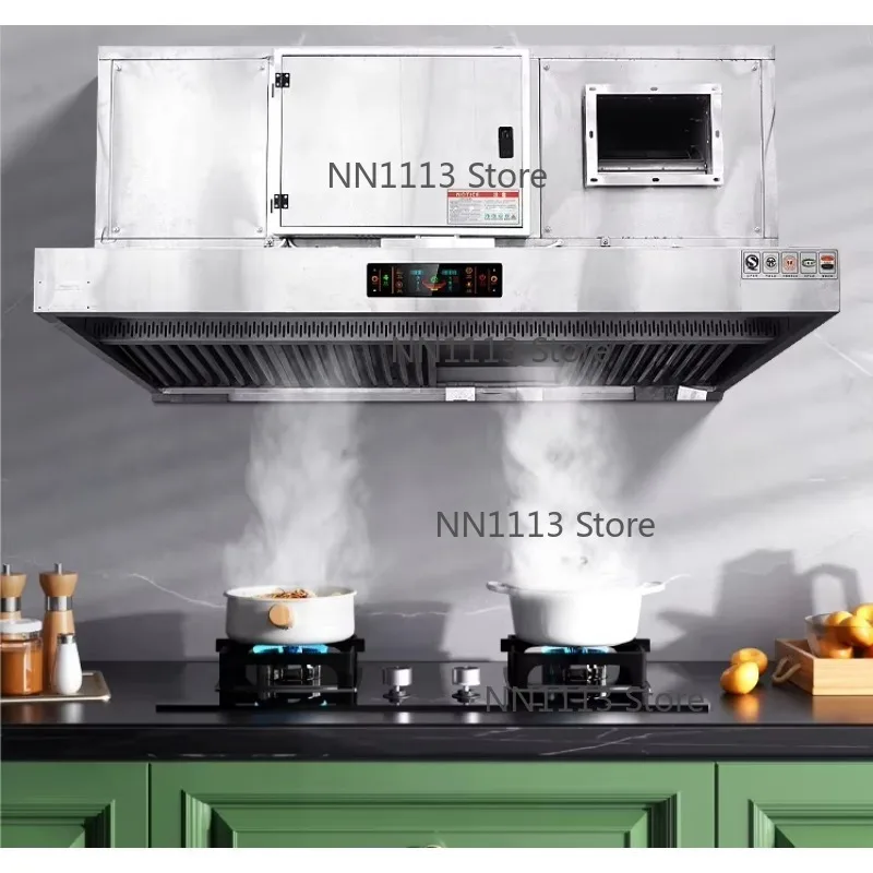 Kitchen Range Hood with Stainless Steel Fresh Air Electrostatic Smoke Filter