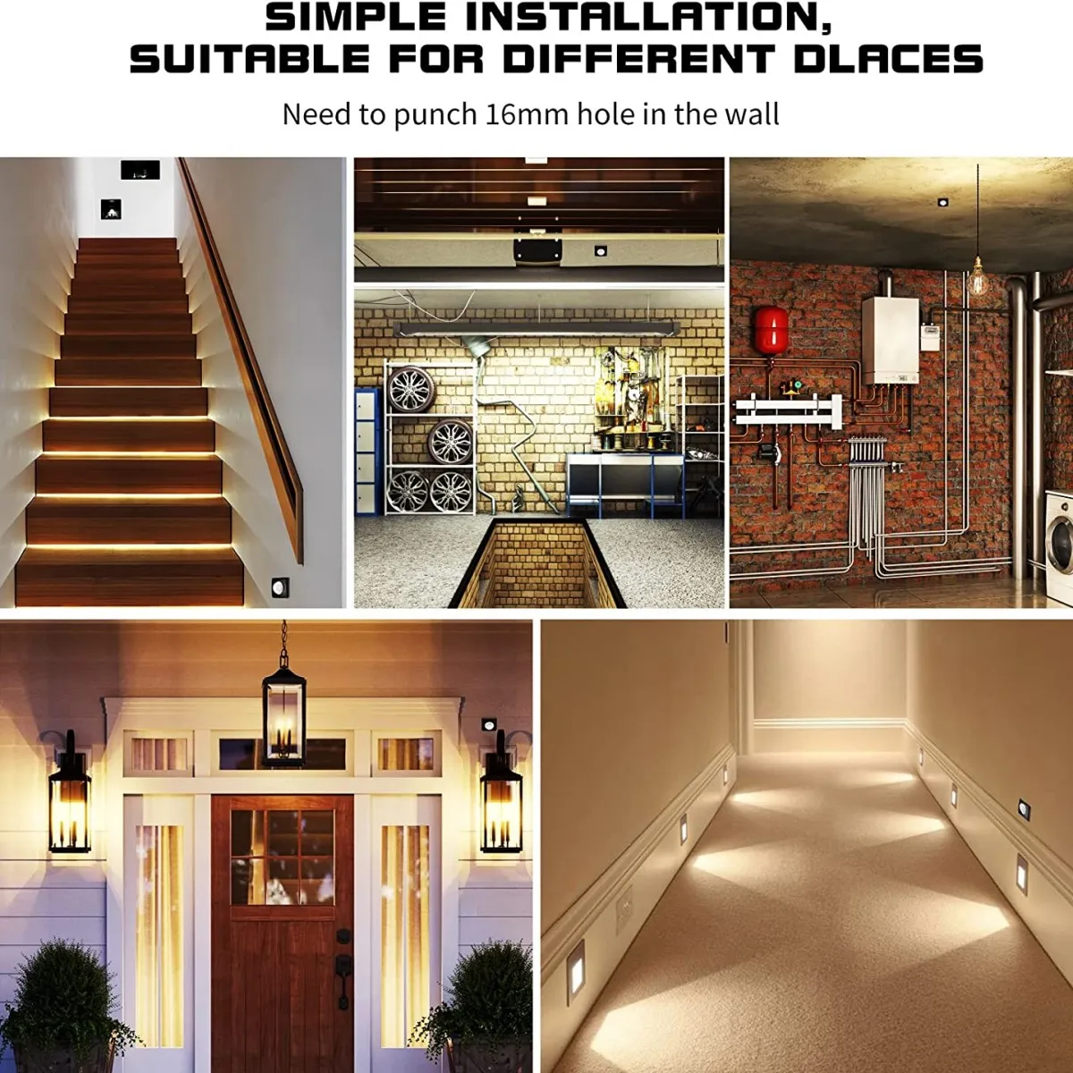 PIR Motion Sensor Switch Mini Human Body Infrared Motion Detector Adjustable 85-265V IP65 Waterproof Outdoor PIR LED Flood Light