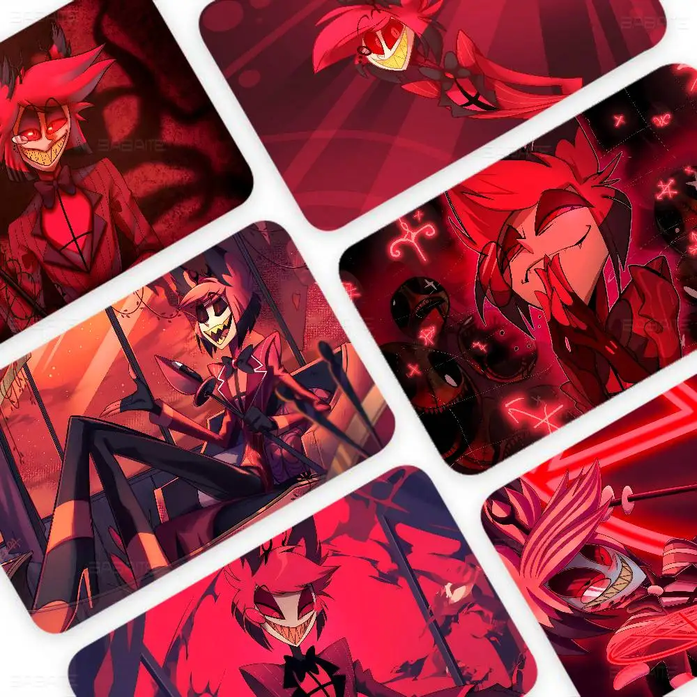 Alastor Hazbin Hotel Anime Credit Card Skin Stickers No Adhesive Residue Water Proof for VISA Credit Card Subway Access Card