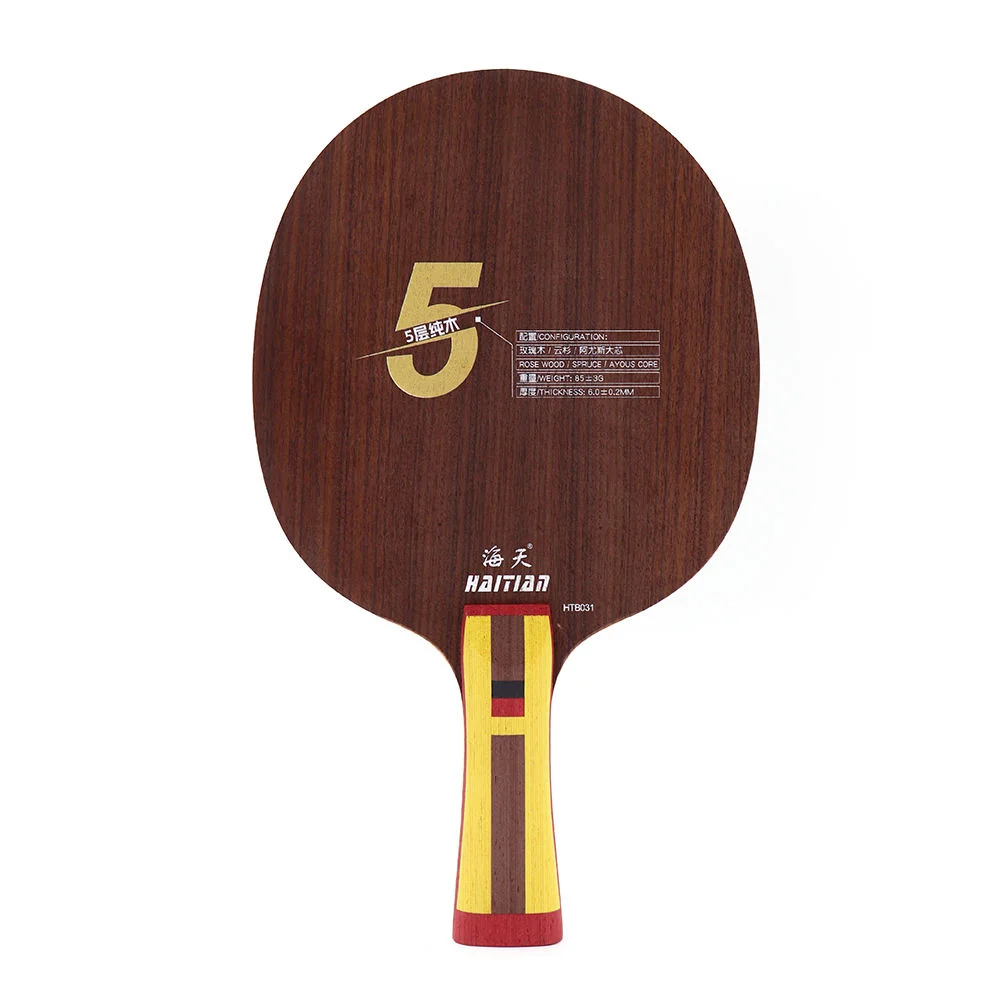 

Основание для настольного тенниса из 5-слойного чистого дерева розового дерева, профессиональная ракетка для пинг-понга
