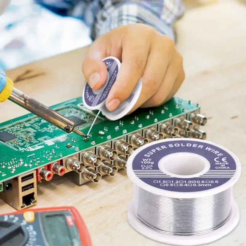 50g/100g high-purity rosin core solder wire,no cleaning lead containing rosin solder wire,1mm electrical soldering tin wire coil