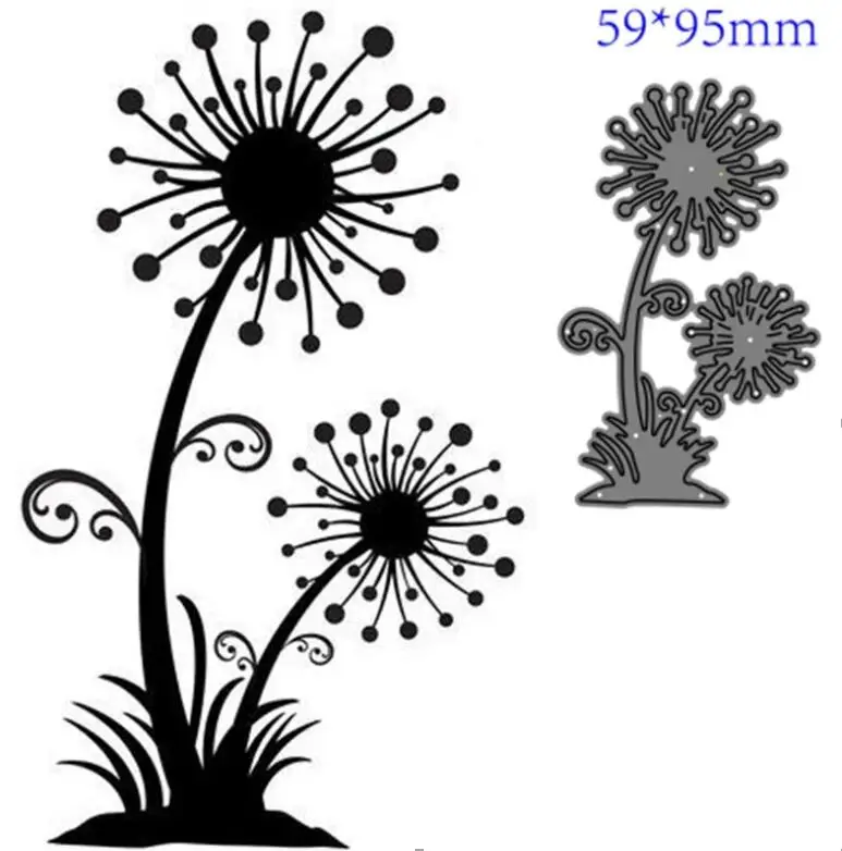 

Flower Metal Stencil Mold Cutting Dies Decoration Scrapbook Die Cuts Album Paper Craft Embossing Card Crafts 1PCS