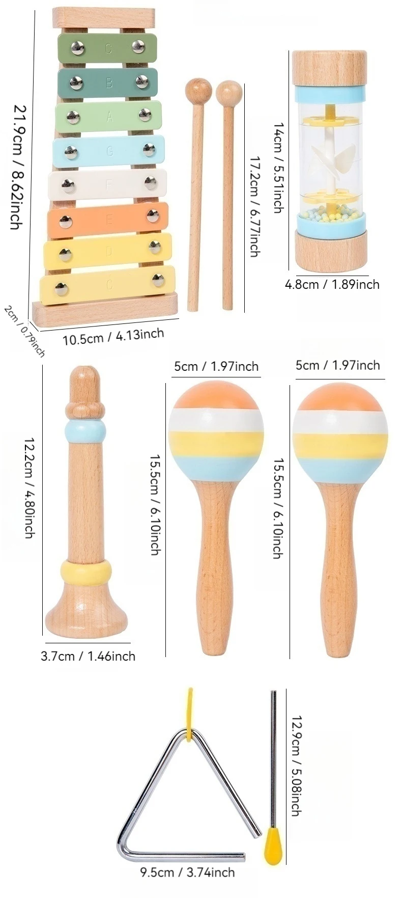 Juguete Musical interactivo juguetes de madera instrumentos de percusión para niños juguetes educativos para edades temp