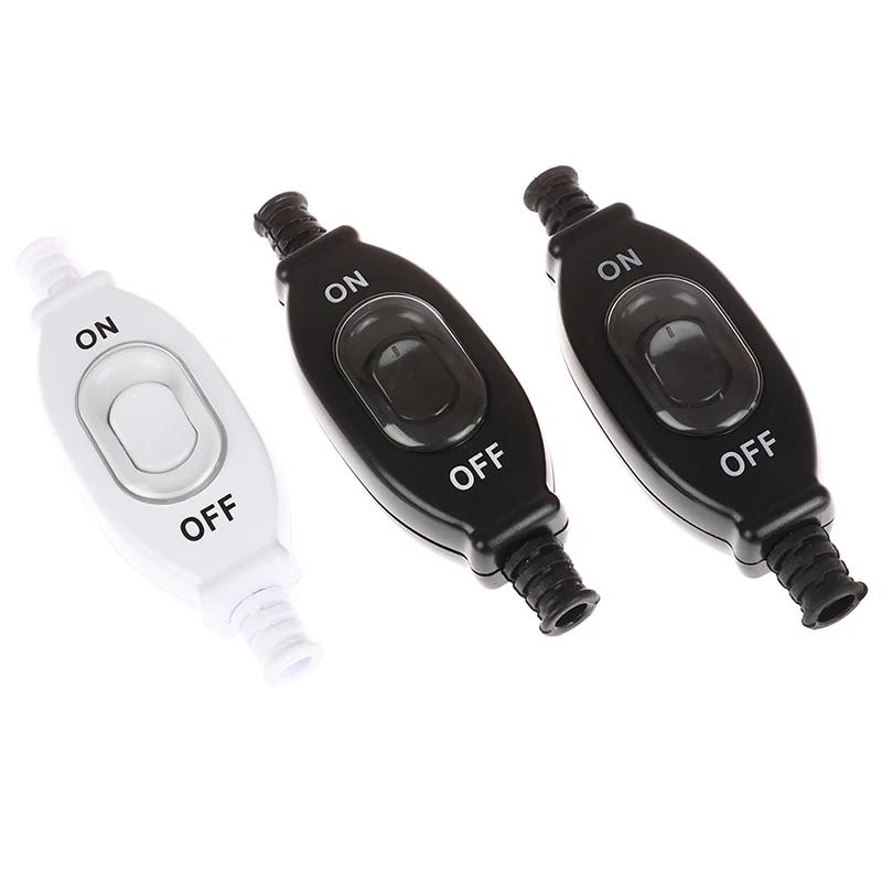 3A 250V On/Off Waterproof In Line Switch Cord Switch Round Wire Silver Contact Double Cut Switch Dust Switch