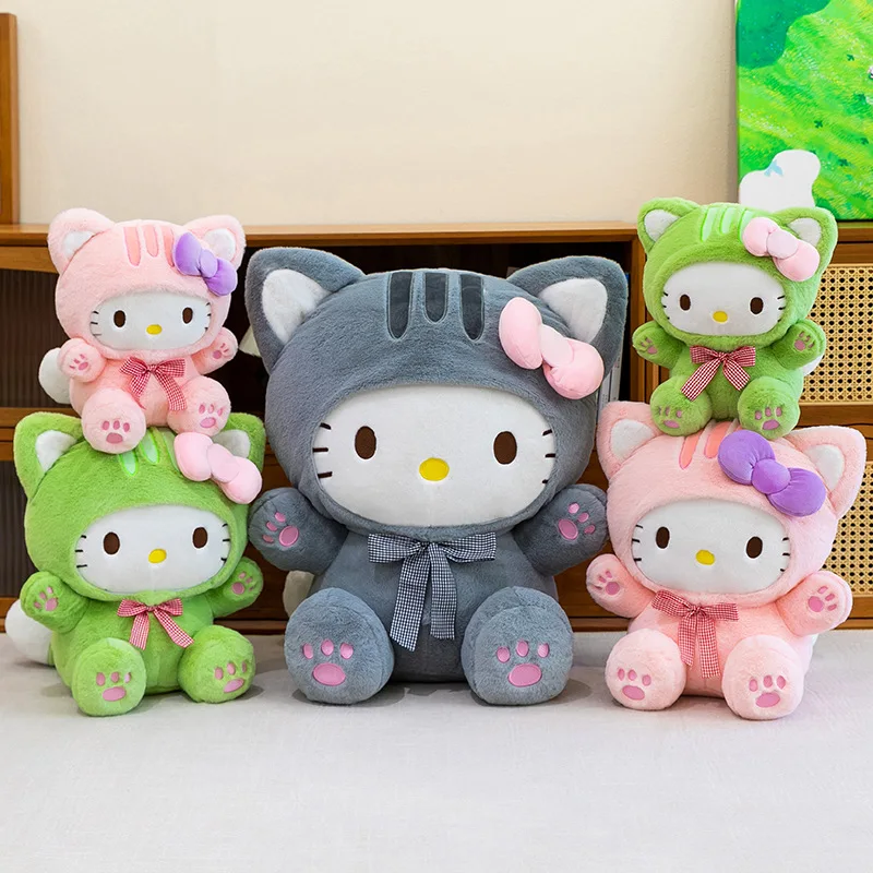 

Плюшевая игрушка Hello Kitty Sanrio, 65 см, мультяшная, в виде милой кошечки, подарок на день рождения, большая кукла-кошка KT, экспортная модель для дома