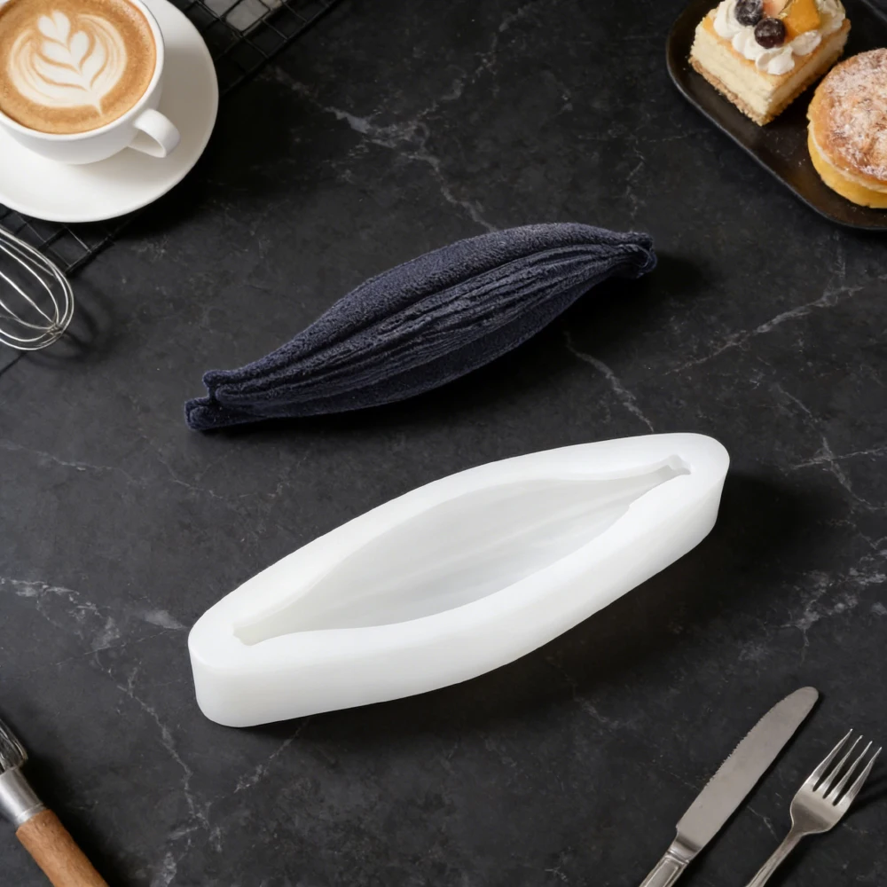 Moule en silicone alimentaire à 1 ou 10 cavités en forme de gousses de vanille, ustensile de cuisson pour chocolat, moule à gâteau mousse en silicone, outils de dessert