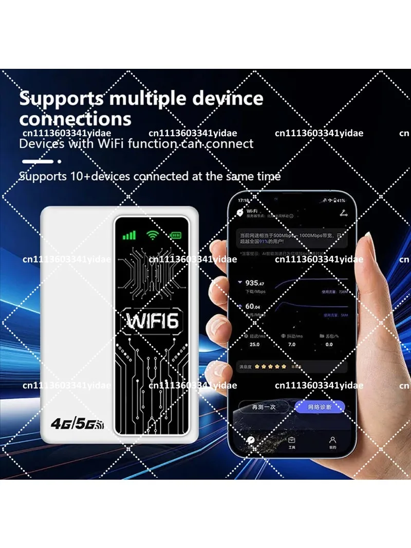 4G 5G LTE WiFi 6 Router 300Mbps Portable SIM Card Modem Hotspot Signal Booster for Home Travel