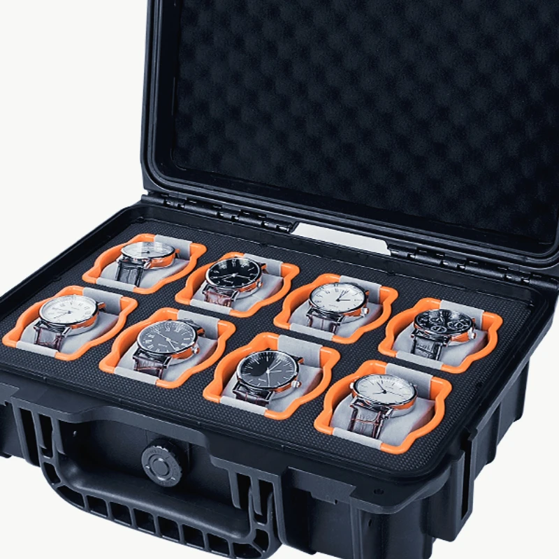 

Large Watch Box ABS Luxury Safety 40 Slots Portable Suitcase Mechanical Wrist Watches Collection Display Secure