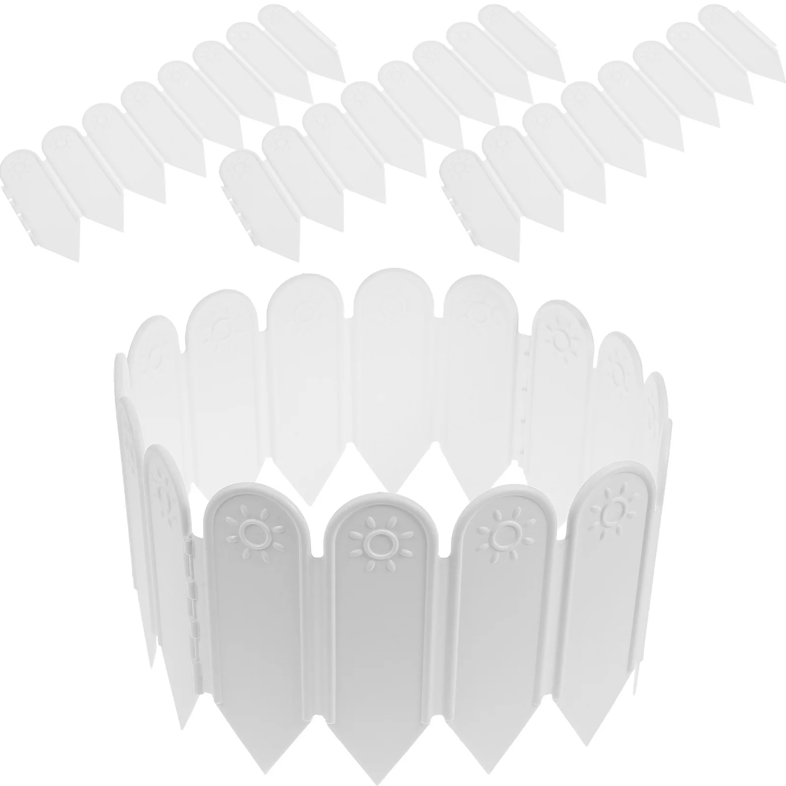 

5pcs Garden Edging Border Plastic Landscape Fence For Yard Outdoor Fence Portable Lawn Edging Flower Bed Pet Fencing Panel