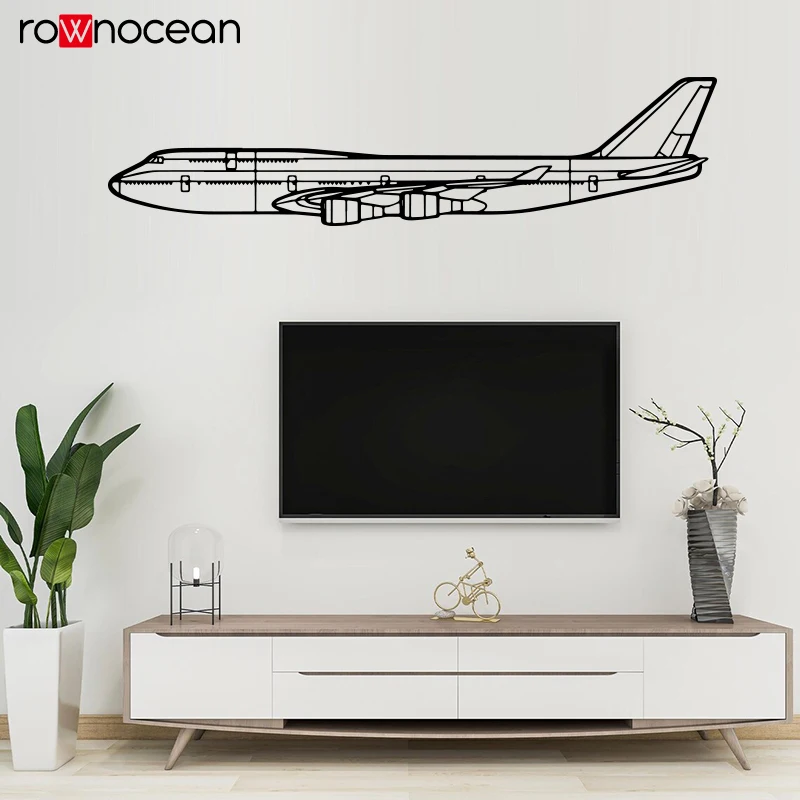 747 Airplane Silhouette, American Military Plane Decor,Famous Aircraft Line Art,Best Pilot Gift S679