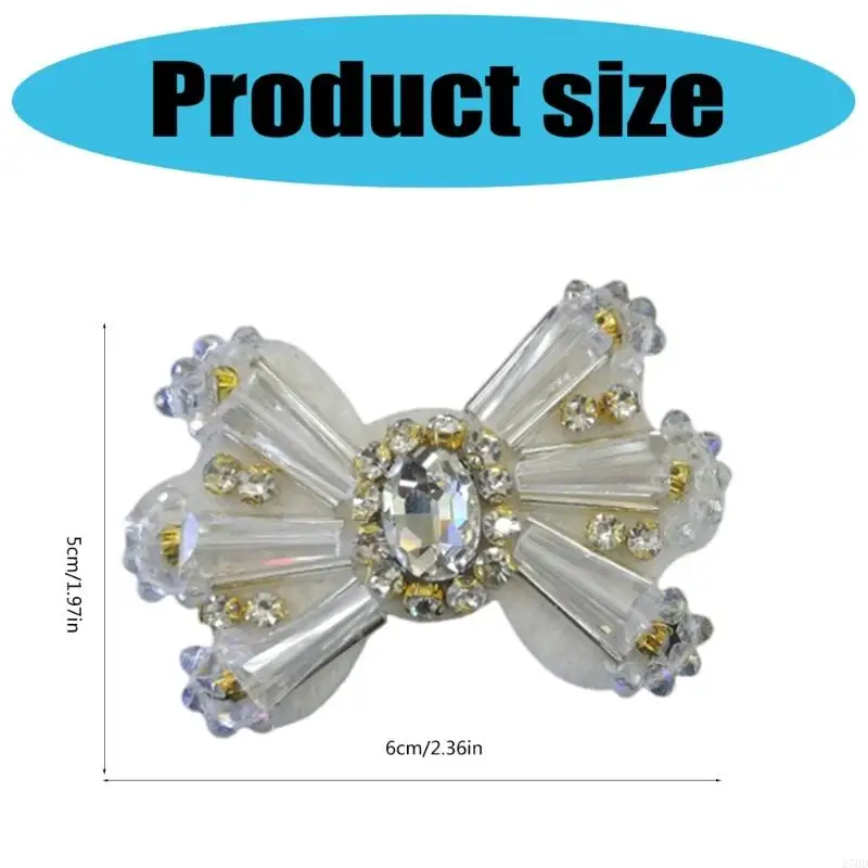 5 Pcs Bowknot Sewing Patches Rhinestones Bows Patches Decorative Patches