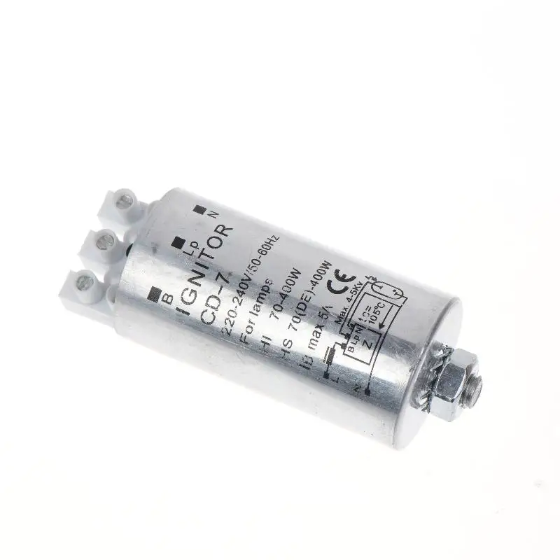 High Efficiency CD-7 Electronic Ignitor 70W-400W Lighting Starter 3 Wires Connection for Industrial Lighting Installation