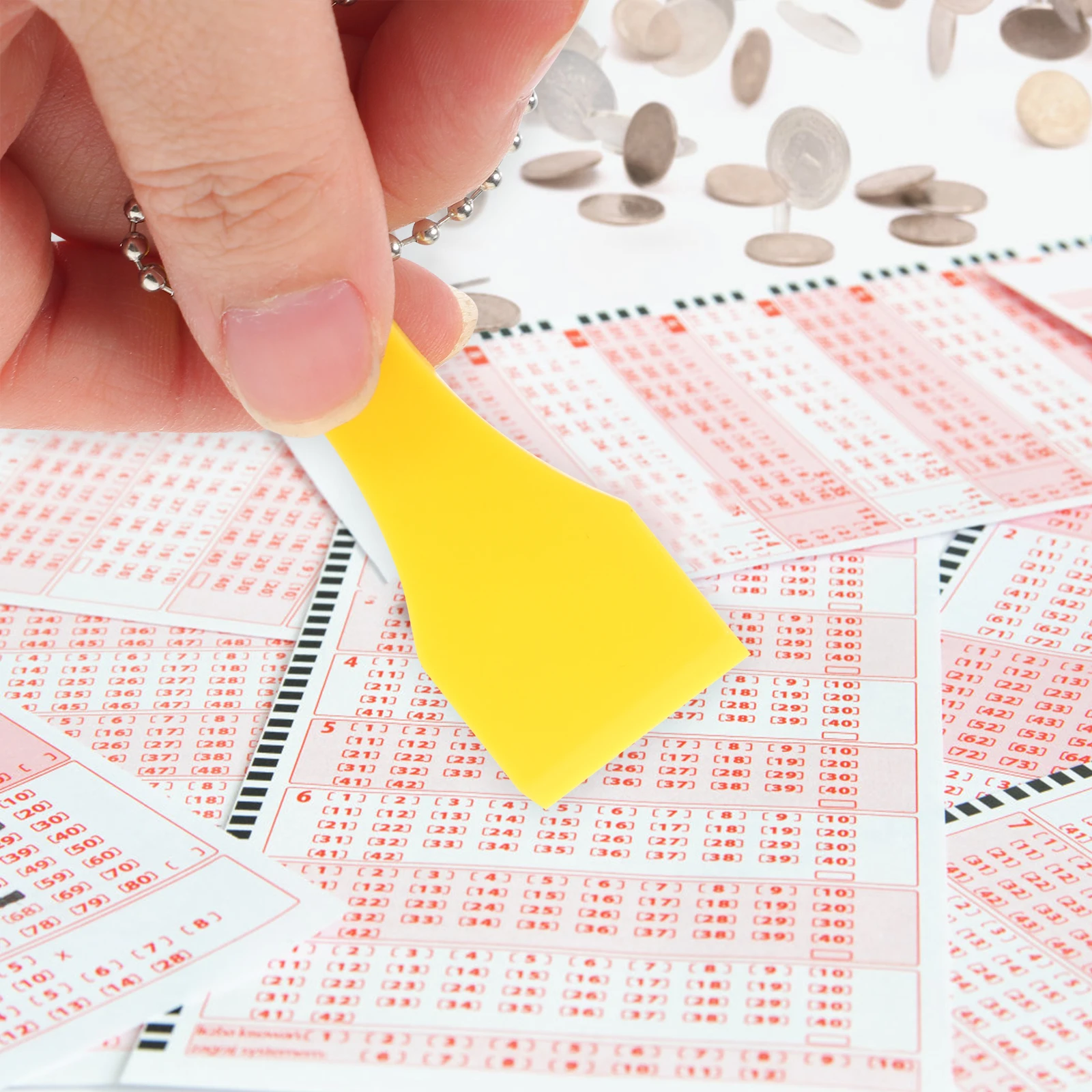 

12pcs Lottery Scratcher Tool Plastic Scratch Off Key Accessories Sturdy Ticket Scraper Label Cleaning