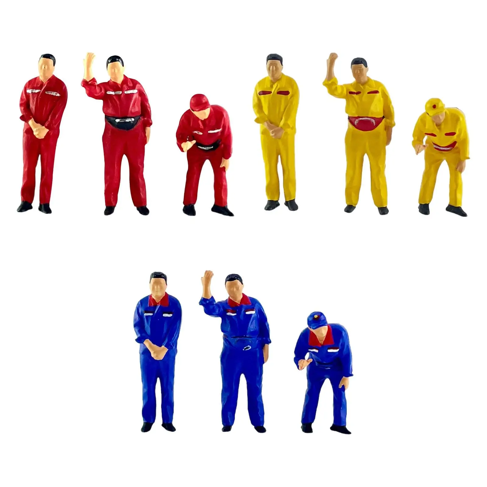 3x 1/64 modelo em miniatura posto de gasolina figuras de pessoas presente para micro paisagens