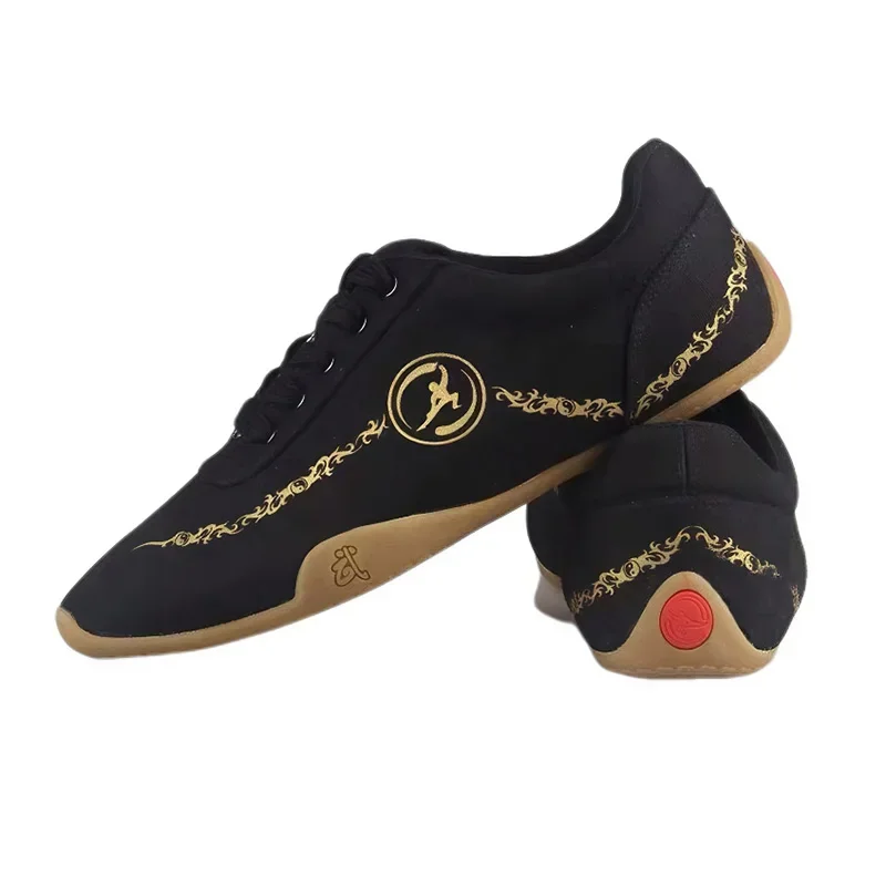 USHINE Male Canvas Couple Kung Fu Tai Chi Shoes Martial Art Shoe Man Sneakers Soft Non Slip Free Flexible Sole Men Women Shoes