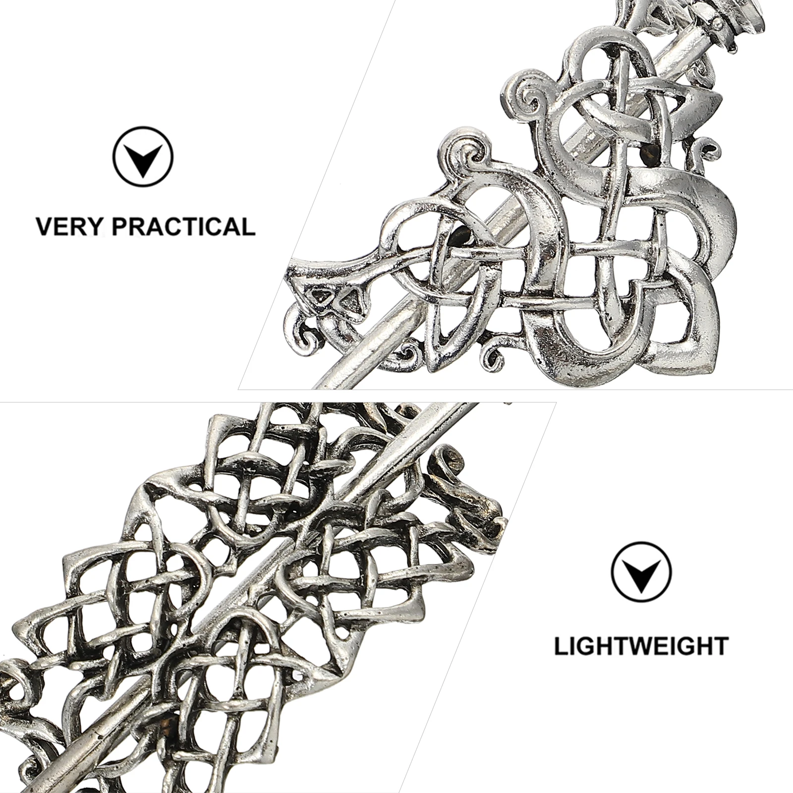 

2 Pcs Hairpins Vintage Alloy Slide Slide Knot Hair Clip Clip Hair Clips Elegant Barrette Retro Accessories