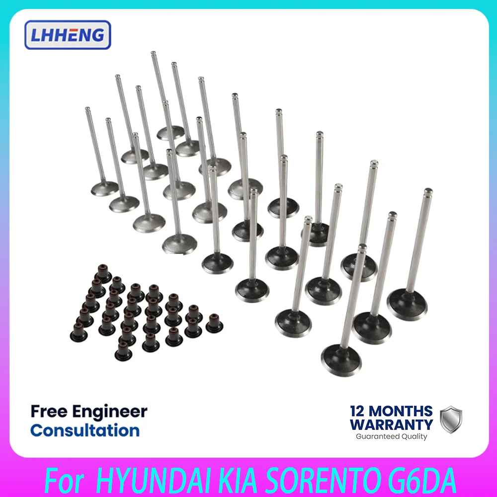 

G6DA Engine Intake & Exhaust Valves & Valve seal Fit For HYUNDAI KIA SORENTO 06-15 3.3L 3.8L 3.5L 222113C810 3.3 3.8 3.5 L V6