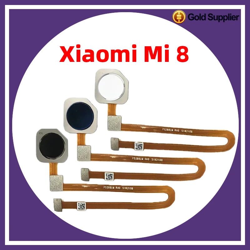 Original For Xiaomi Mi 8 Fingerprint Sensor Scanner Touch ID Connect Motherboard home button Flex Cable