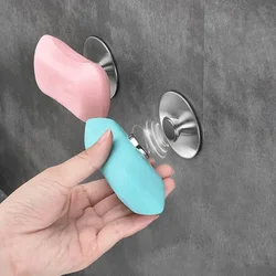 1PC Portable New Magnetic Soap Holder 2.2*0.6cm Stainless Steel Dispenser Kitchen Bathroom Wall Mounted