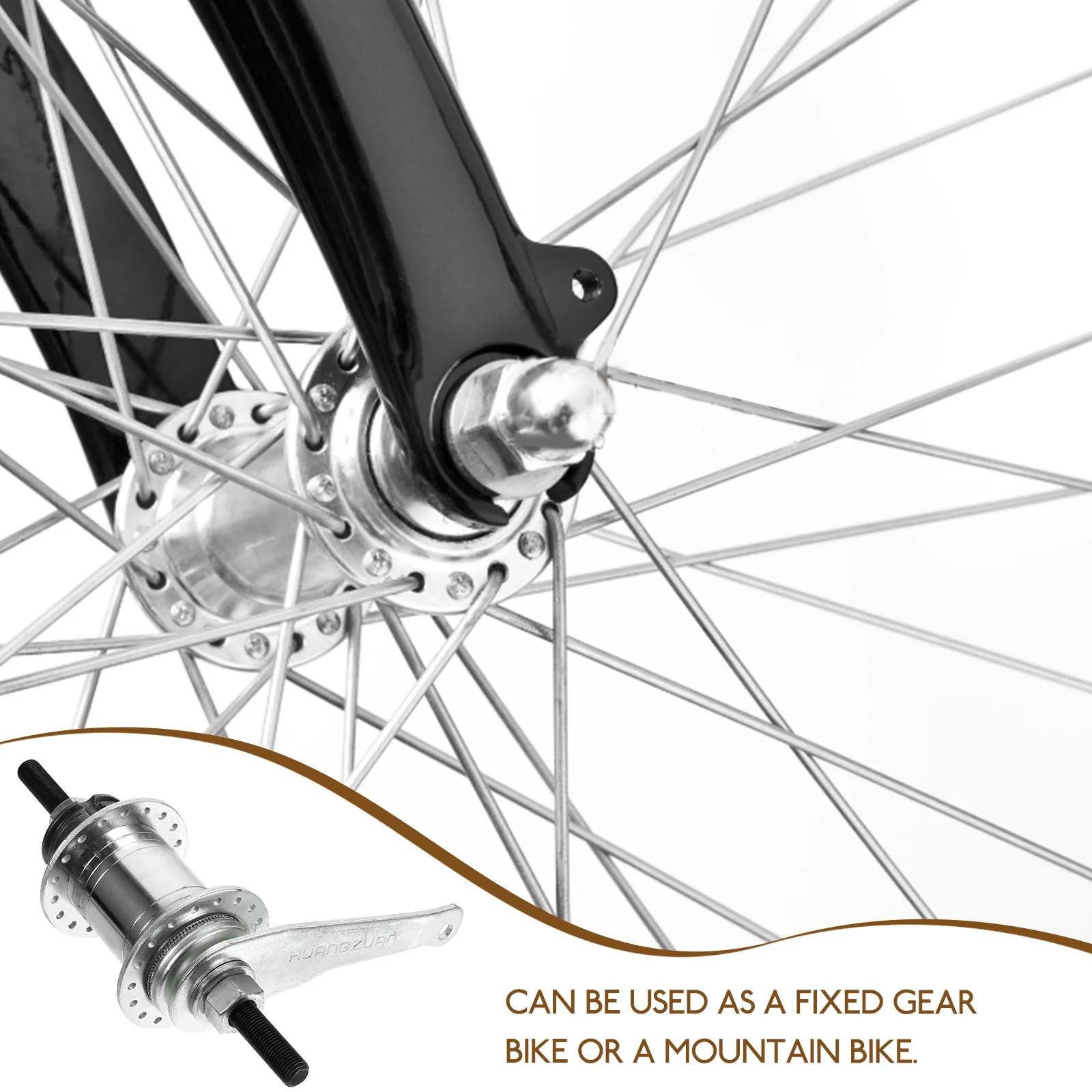 

1 Set Bicycle Rear Part Mountain Bike Reverse Brake Hub 36 Hole Replacement Hub Bearings Bike Rear Brake Durable Steel Frame