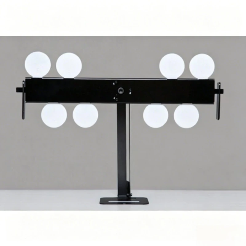 Auto Reset 360 Degree Rotating Metal Balance Target Holder with 8 Target Sheets for Outdoor Toy Game Practice