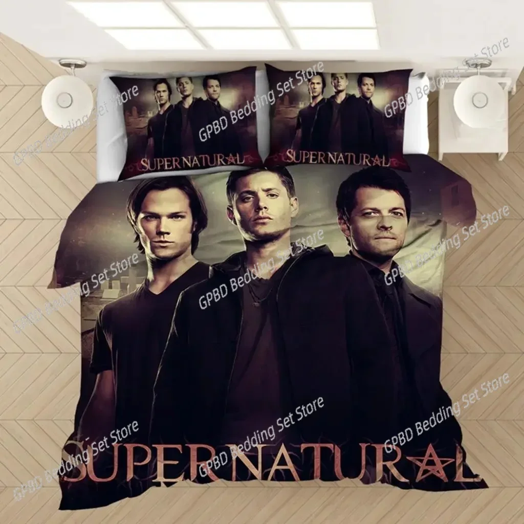 

Supernatural TV Series Sam Dean Comfortable Duvet Quilt Cover Pillowcase Bedding Set Children Bedroom Decoration Home Textile