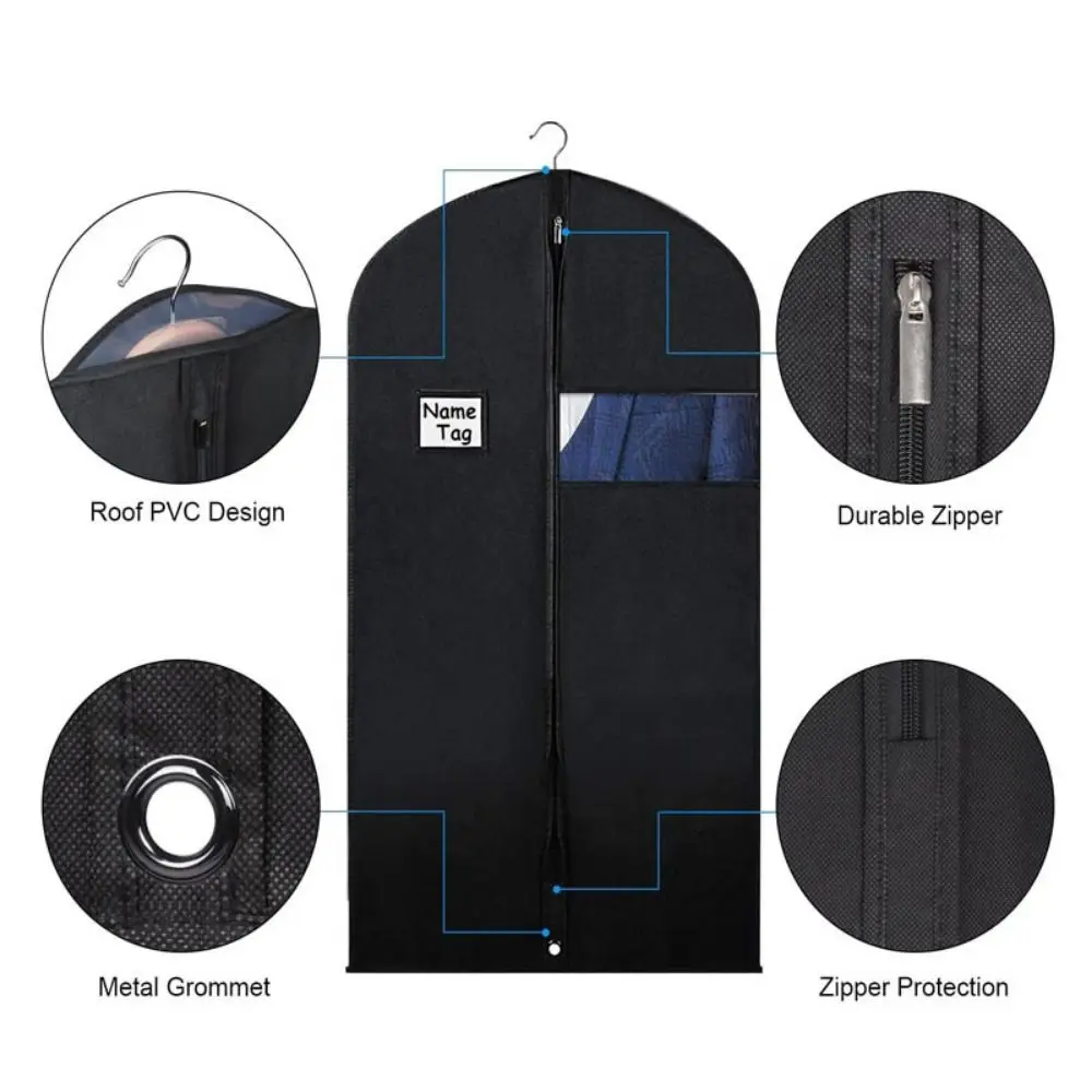 Dustproof Clothing Covers Waterproof Clothes Dust Cover Coat Suit Dress Protector Hanging Garment Bags Closet Organizer