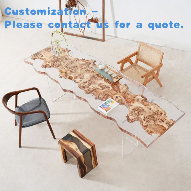 

custom.Custom Epoxy Resin Wood Table | Black Walnut & Poplar Ocean River Table | Solid Wood Tea Table Office or Dining Room