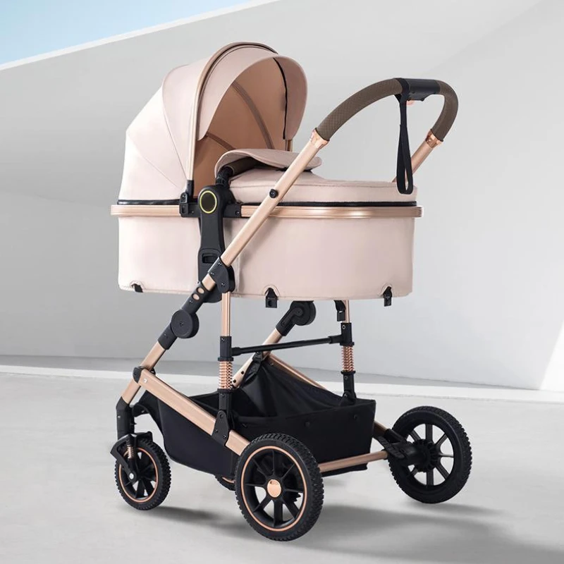 

Коляска для ребенка может сидеть или лежать, легкие складные детские коляски, двусторонние детские коляски с высоким обзором и четырьмя колесами