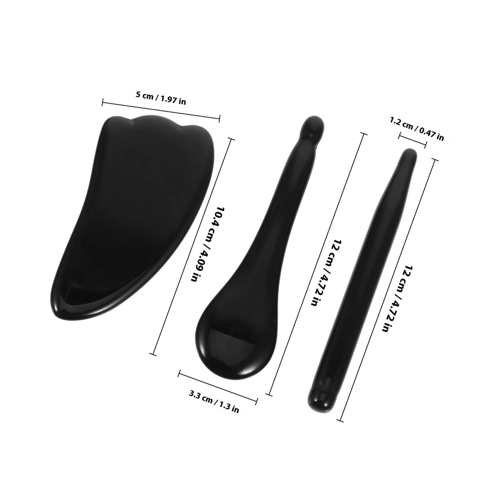 3 قطعة مجموعة أدوات الوجه غوا شا حجر سبج طبيعي للوجه والرقبة وتدليك الظهر والعناية بالحجر الناعم وكشط الاسترخاء #3