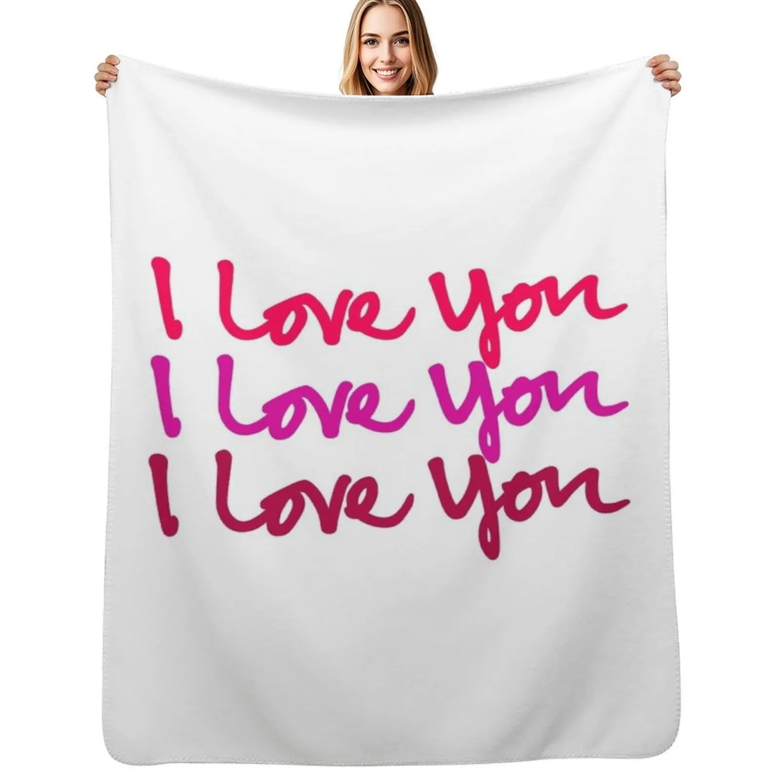 I love you more than one time Throw Blanket bed plaid Single Sofa Large Travel Decorative Sofa Blankets