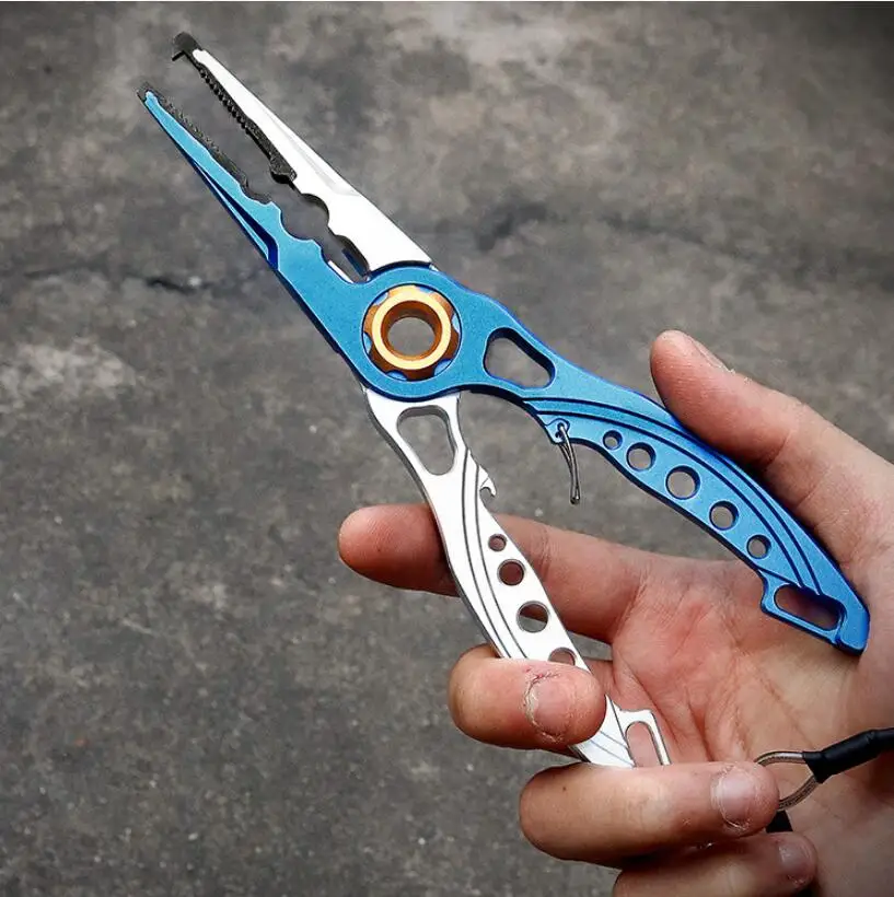 

Fishing Pliers Open Loop Fish Controller Long Handle Aluminum Alloy Fish Clamp Y585