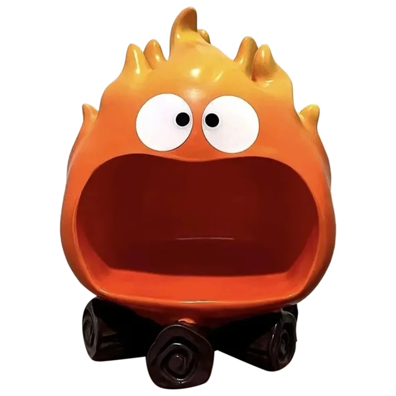 KYCOR-Fire Desktop Decoration Key Storage Tray Living Room Porch Cartoon Snack Organizer Table Ornament