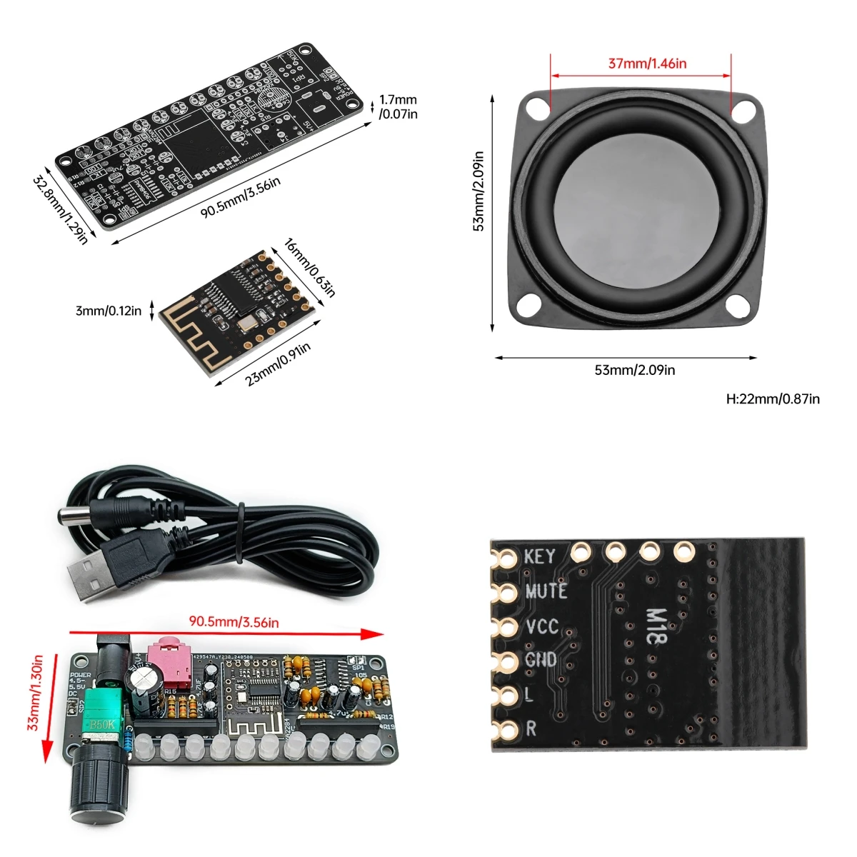 Bluetoothスピーカーキットpam8406DIY,スペクトル,USB,電子アンプ,デュアルチャンネル,ステレオ,Bluetoothレベルインジケーターライト