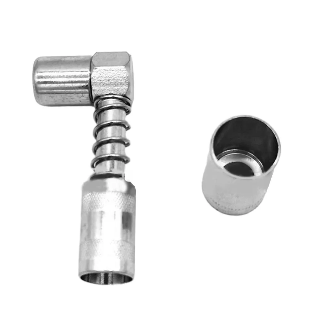 2pcs 90 Degree Oil Nozzle Adapter 3000-4500PSI Grease Gun Lubrication Tool For Coupler Connection Hand-operated Grease Tools