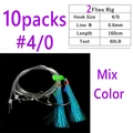 10pks 2Hooks Rig 4l0