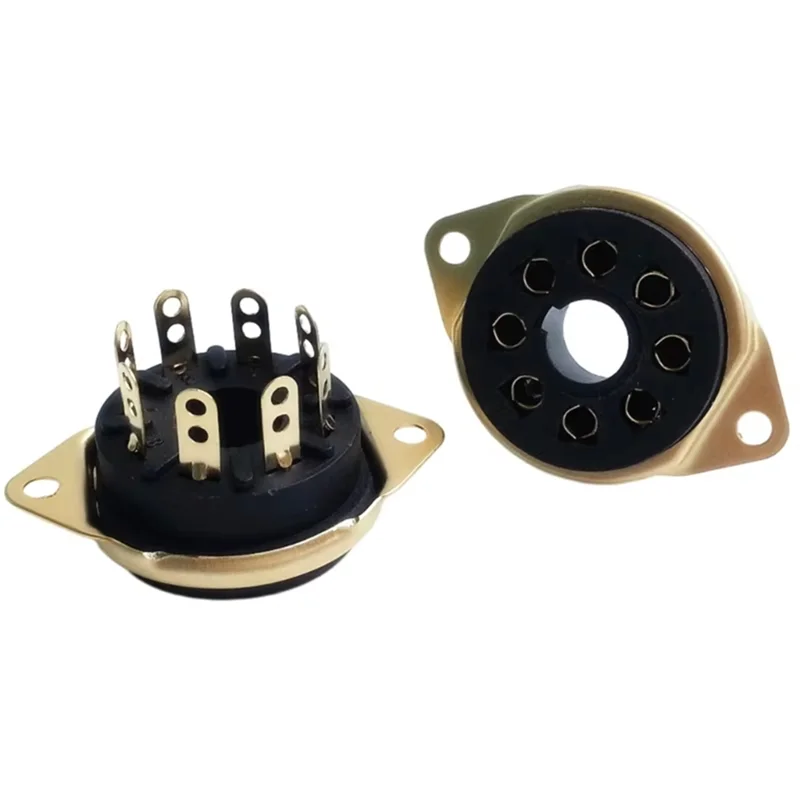 ABSQ-para KT66 para KT88 6SL7 6SN7 6V6 5AR4/GZ34 enchufes de tubo de vacío octal de 8 pines juego de 5 uds calidad uso duradero B