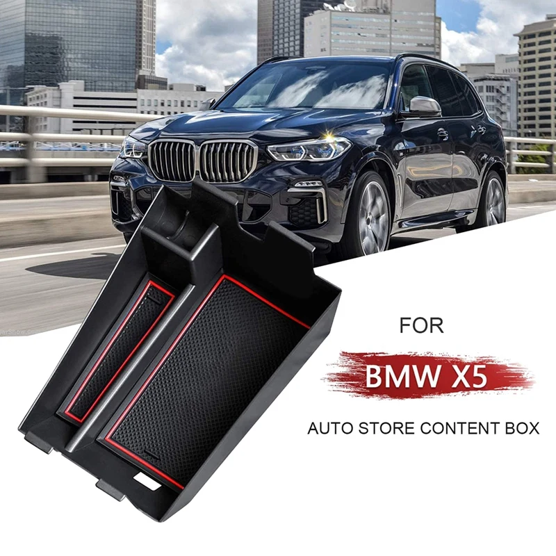 Car Central Console Organizer Armrest Storage Box Pallet Tray Container for BMW 2019 2020 2021 X5 G05 X6 G06 X7 G07