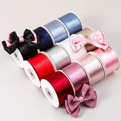 49.5 Yards 10MM 15MM 25MM 40MM Single Color Gloss Glitter Velvet Band Ribbon Hair Bows DIY Crafts Handmade Material Accessories