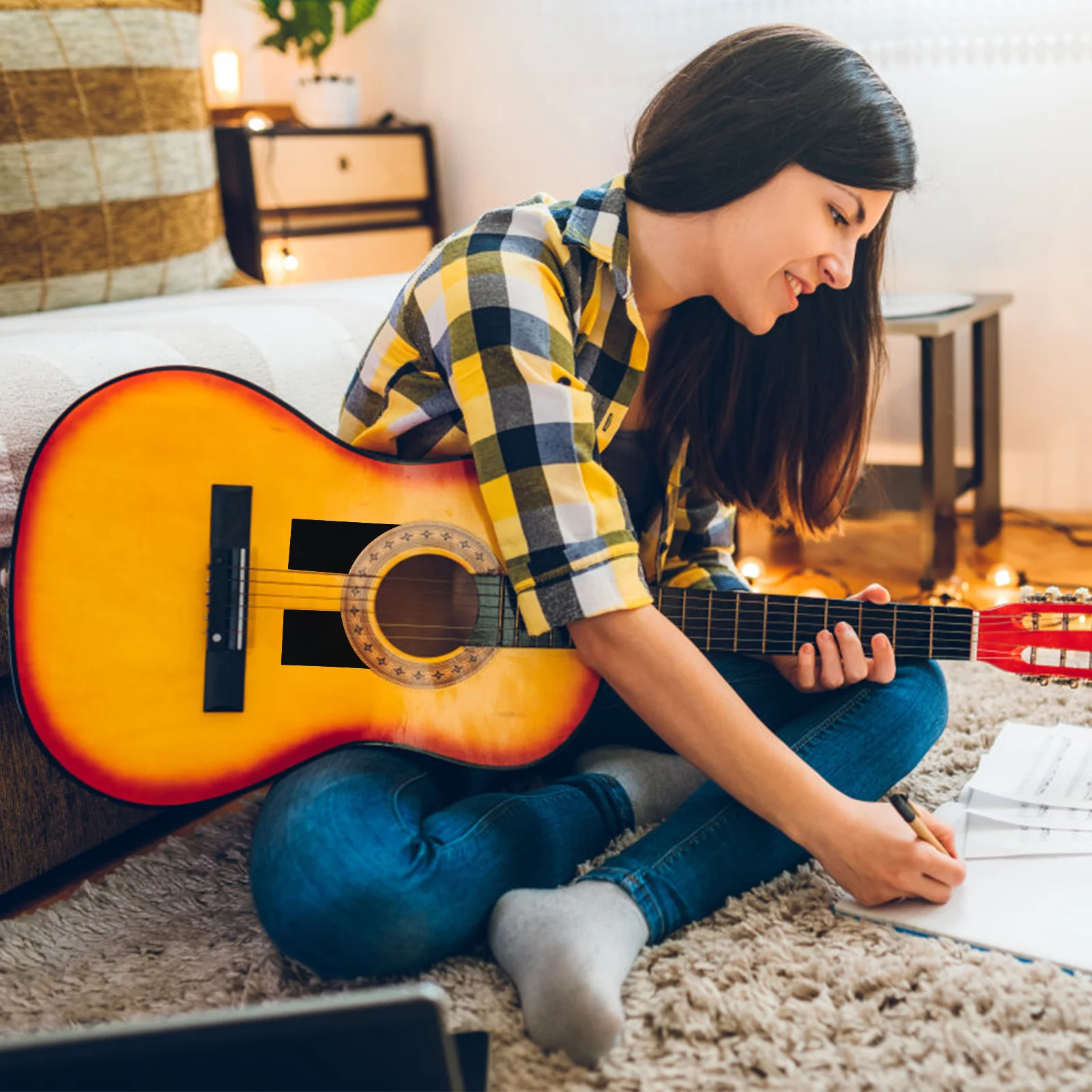 

Guitar Guard Board Sticker 1 Unit Fashionable Pattern Anti Scratch Surface Protector for Guitar Finish Decoration Accessory